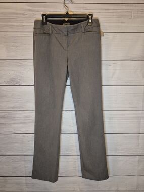 Express 'Columnist' Gray Career Straight-Leg Dress Pants Women's Size 4R